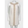 Beaded linen dress