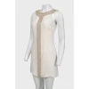 Beaded linen dress