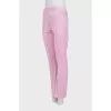 Pink sweatpants with rhinestones