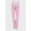 Pink sweatpants with rhinestones