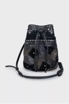Bucket bag with a strap
