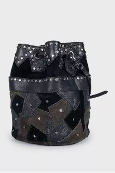 Bucket bag with a strap