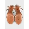 Beige leather stiletto sandals