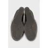 Suede insulated wedge ankle boots