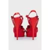 Tribute red leather sandals