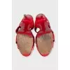 Tribute red leather sandals
