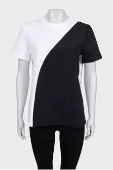 Black and white loose fit T-shirt