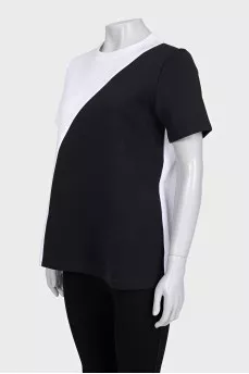 Black and white loose fit T-shirt