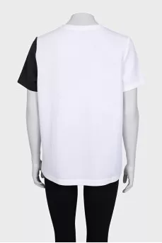 Black and white loose fit T-shirt