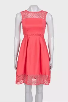 Pink dress with perforations