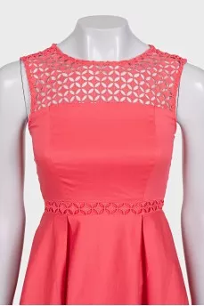 Pink dress with perforations