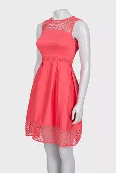 Pink dress with perforations