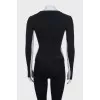 Black jumper with logo and stripes