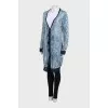 Straight cardigan with buttons in animal print
