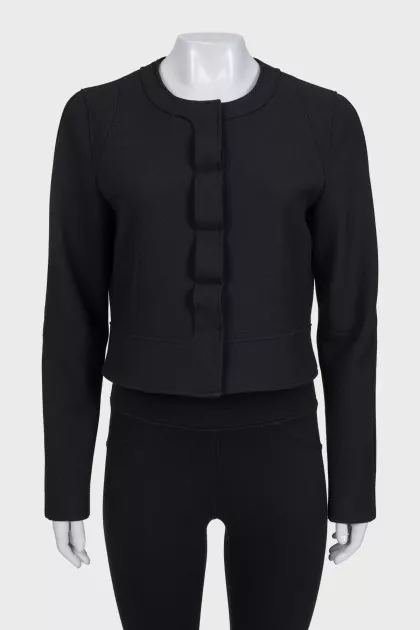 Black cropped jacket with buttons