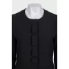Black cropped jacket with buttons