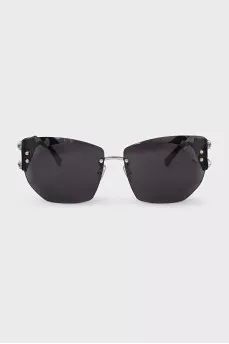 Black sunglasses with rhinestones on the temples
