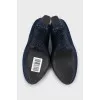 Blue high heels with rhinestones