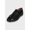 Black patent leather loafers