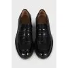 Black patent leather loafers