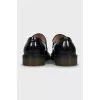 Black patent leather loafers