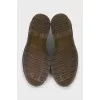 Black patent leather loafers