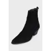 Black Cossack boots without fastening