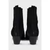 Black Cossack boots without fastening