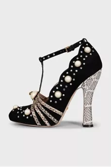 Ofelia shoes with rhinestones and pearls