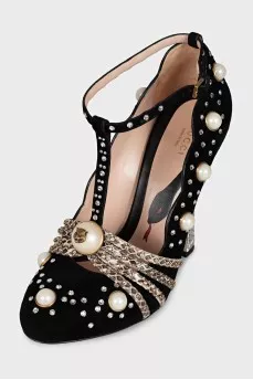 Ofelia shoes with rhinestones and pearls