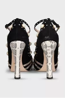 Ofelia shoes with rhinestones and pearls