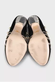 Ofelia shoes with rhinestones and pearls