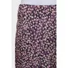 Purple printed midi skirt
