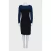 Black and blue fitted dress