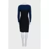 Black and blue fitted dress