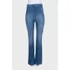 Blue jeans with a crease