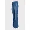 Blue jeans with a crease