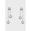 White gold drop earrings