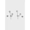 White gold drop earrings
