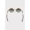 Sunglasses with metallic gold frame