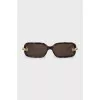 Sunglasses with shaped gold temples