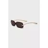 Sunglasses with shaped gold temples