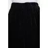High-waisted velvet trousers