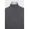Men's zip-up jumper with tag