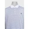 Men's striped polo shirt with tag