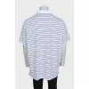 Men's striped polo shirt with tag