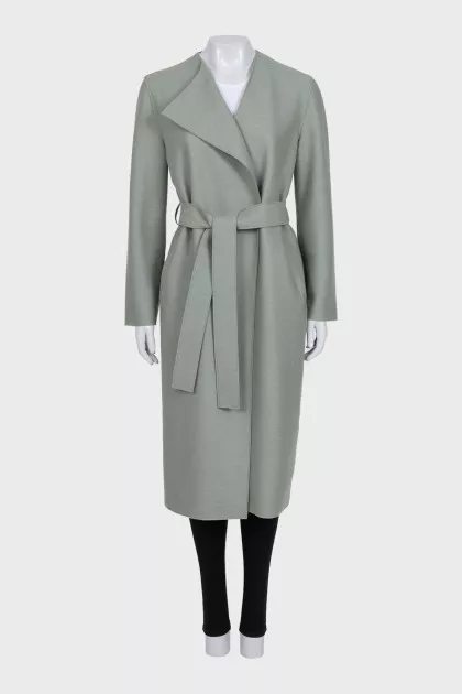 Green wool coat