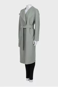 Green wool coat