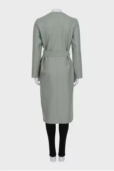 Green wool coat