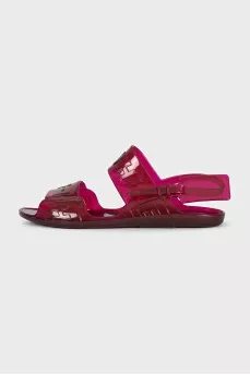 Pink Zip-Tie Jelly Sandals